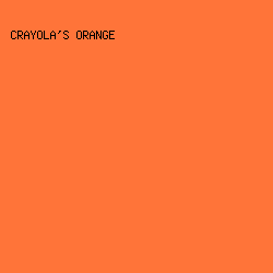 FF7439 - Crayola's Orange color image preview