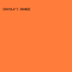FF7C3B - Crayola's Orange color image preview