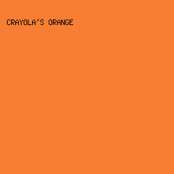 f77e33 - Crayola's Orange color image preview