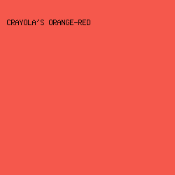 F5584C - Crayola's Orange-Red color image preview