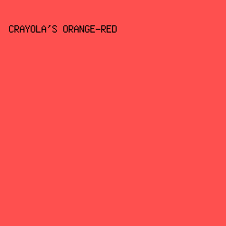 FE504F - Crayola's Orange-Red color image preview