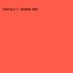 FF5B4B - Crayola's Orange-Red color image preview