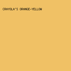 F0C165 - Crayola's Orange-Yellow color image preview