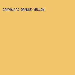 F0C468 - Crayola's Orange-Yellow color image preview