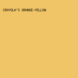 F0C567 - Crayola's Orange-Yellow color image preview