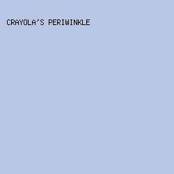 B9C7E6 - Crayola's Periwinkle color image preview