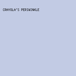 c2cbe4 - Crayola's Periwinkle color image preview