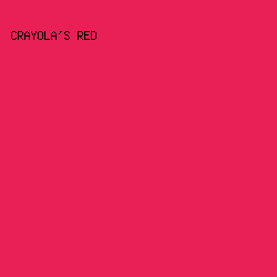 E82055 - Crayola's Red color image preview