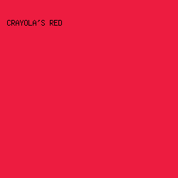 ED1C40 - Crayola's Red color image preview