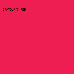 EE1D52 - Crayola's Red color image preview