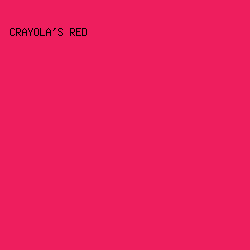 EE1E5E - Crayola's Red color image preview