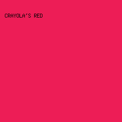 ed1d56 - Crayola's Red color image preview