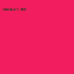 f11d5f - Crayola's Red color image preview