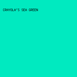 00EAC0 - Crayola's Sea Green color image preview