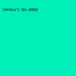 00EEB7 - Crayola's Sea Green color image preview