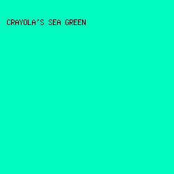 00FBC0 - Crayola's Sea Green color image preview