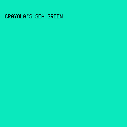 0AE9BD - Crayola's Sea Green color image preview