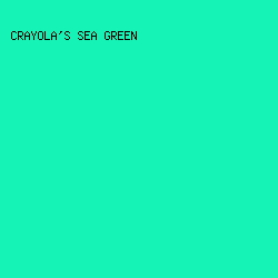 16F3B7 - Crayola's Sea Green color image preview