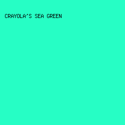 26FEC5 - Crayola's Sea Green color image preview