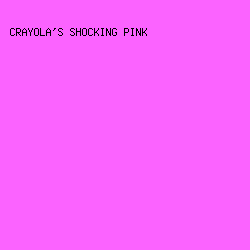 FB63FF - Crayola's Shocking Pink color image preview