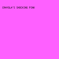 fe60ff - Crayola's Shocking Pink color image preview