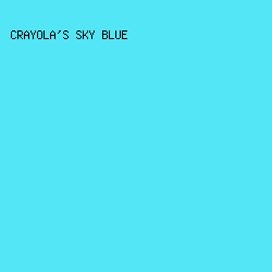 53E6F6 - Crayola's Sky Blue color image preview