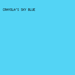 53d4f5 - Crayola's Sky Blue color image preview