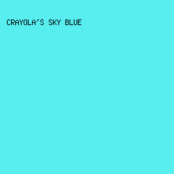 58EDEE - Crayola's Sky Blue color image preview