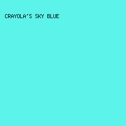 5cf3ea - Crayola's Sky Blue color image preview