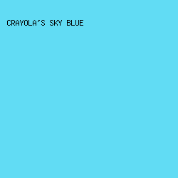 61DCF4 - Crayola's Sky Blue color image preview