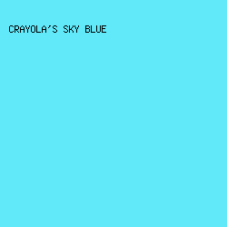 61E9FA - Crayola's Sky Blue color image preview