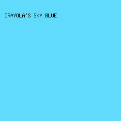 61dbfb - Crayola's Sky Blue color image preview
