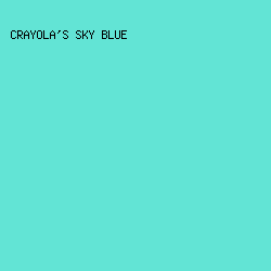 62e4d5 - Crayola's Sky Blue color image preview