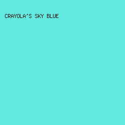 63EAE0 - Crayola's Sky Blue color image preview