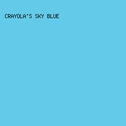 63cbe9 - Crayola's Sky Blue color image preview
