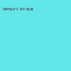 63e6eb - Crayola's Sky Blue color image preview