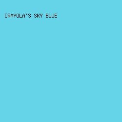 65d4e8 - Crayola's Sky Blue color image preview