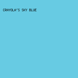 67CBE3 - Crayola's Sky Blue color image preview