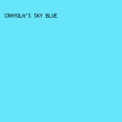 67E5FB - Crayola's Sky Blue color image preview