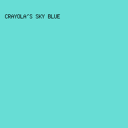 67ddd5 - Crayola's Sky Blue color image preview