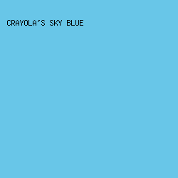 68C6E8 - Crayola's Sky Blue color image preview