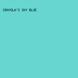 68d6d0 - Crayola's Sky Blue color image preview