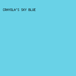 69D2E7 - Crayola's Sky Blue color image preview
