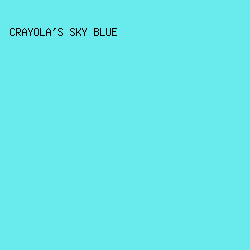 69EAEC - Crayola's Sky Blue color image preview