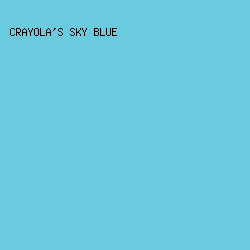 6ACBDE - Crayola's Sky Blue color image preview