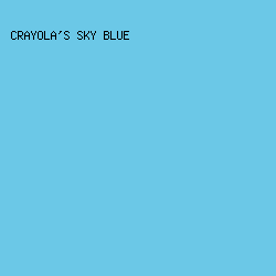 6BC8E7 - Crayola's Sky Blue color image preview