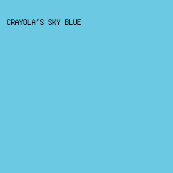 6CC9E3 - Crayola's Sky Blue color image preview