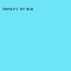 6DE3F8 - Crayola's Sky Blue color image preview