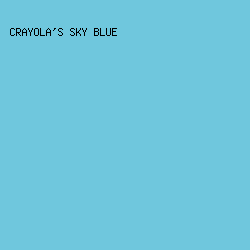 6FC7DD - Crayola's Sky Blue color image preview