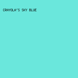6ae7dc - Crayola's Sky Blue color image preview
